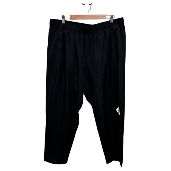 Adidas Mens Size 2XL Black Logo Aeroready Designed 4 Movement Training Pants NWT - Picture 2 of 12